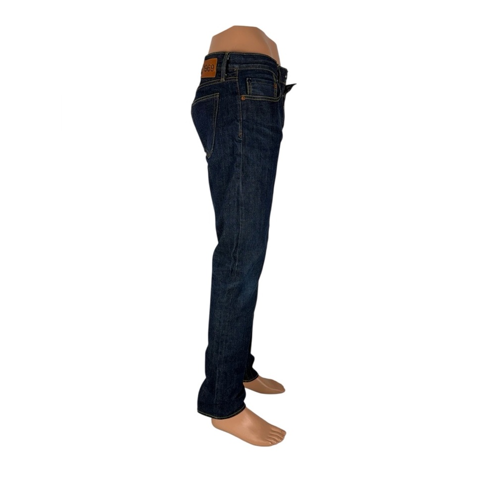 GAP 1969 Mens 31 X 32 Slim Straight Japanese Selvedge Denim Resin Rinse Cotton - Picture 6 of 16